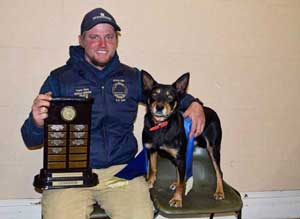 Lucindale-based Travis Ware, and his dog Lacey